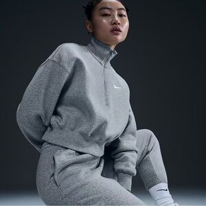 Grey Nike Sportswear Fleece Sweatshirt